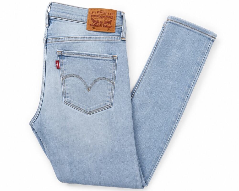 Levi’s 720 High Rise Super Skinny Jeans Women Size 27 Light Wash Stretch Denim
